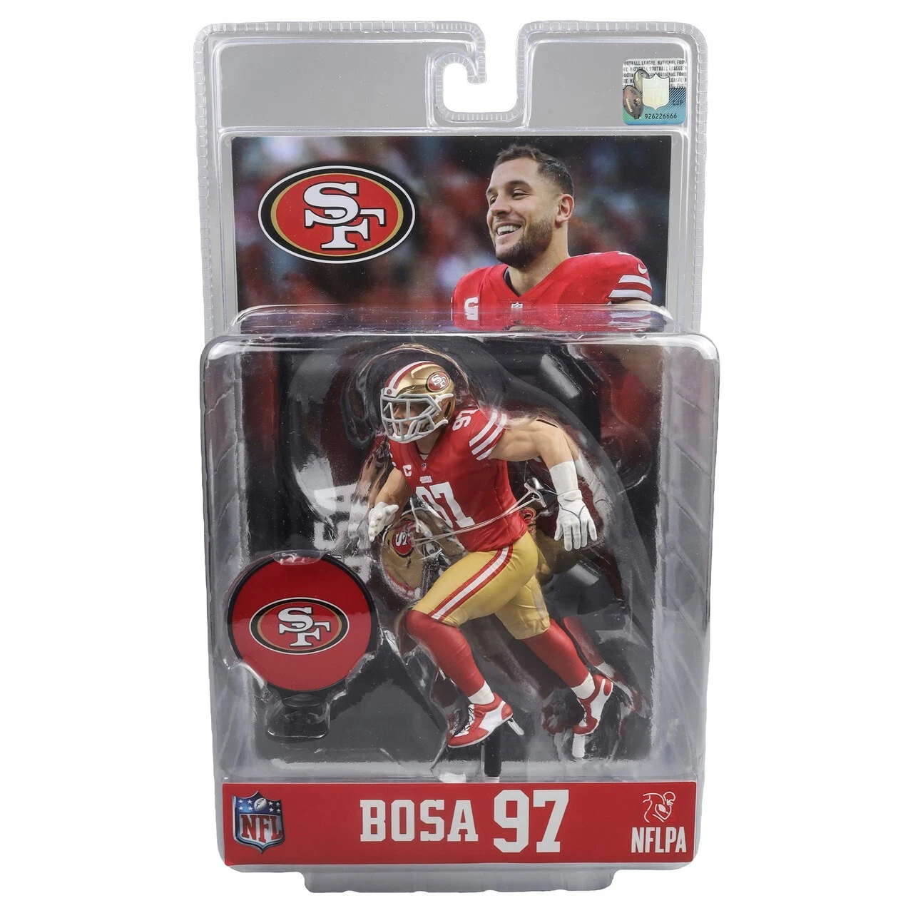 Nick Bosa San Francisco 49ers NFL McFarlane Sports Picks Red Home Jersey Figure