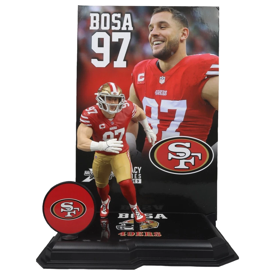 Nick Bosa San Francisco 49ers NFL McFarlane Sports Picks Red Home Jersey Figure - Image 3